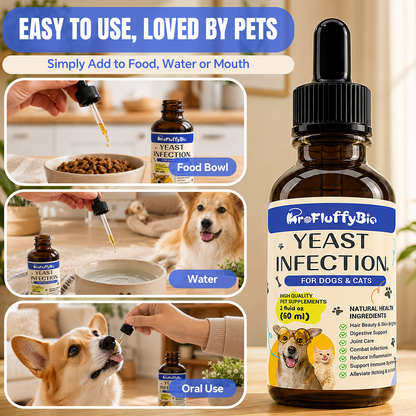 Dog Ear & Skin Relief Drops, Yeast Infection Treatment for Dogs – 60Ml | Soothes Itching, Supports Healthy Ears & Skin, Allergy Relief for Puppies & Dogs
