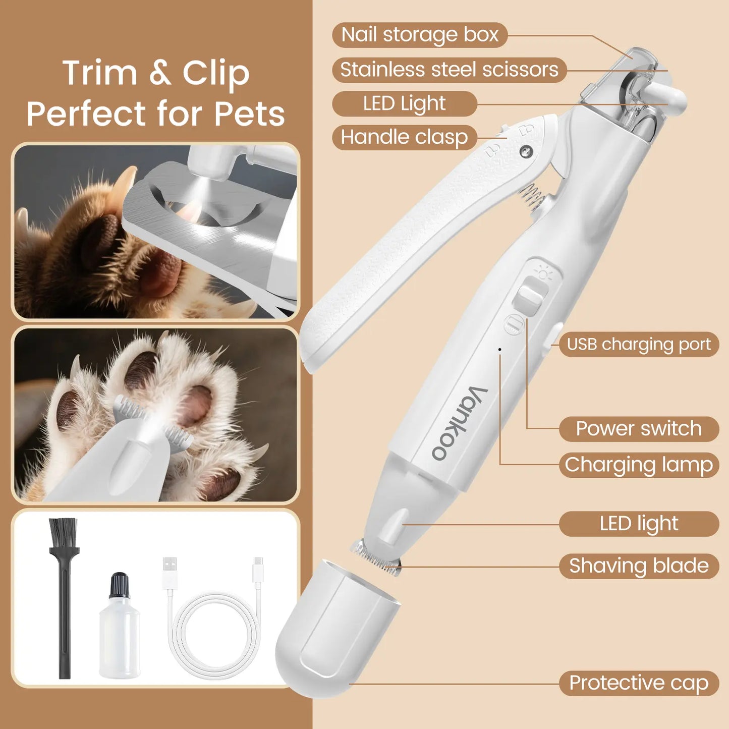 2-in-1 Pet Paw & Nail Trimmer 🐾✂️