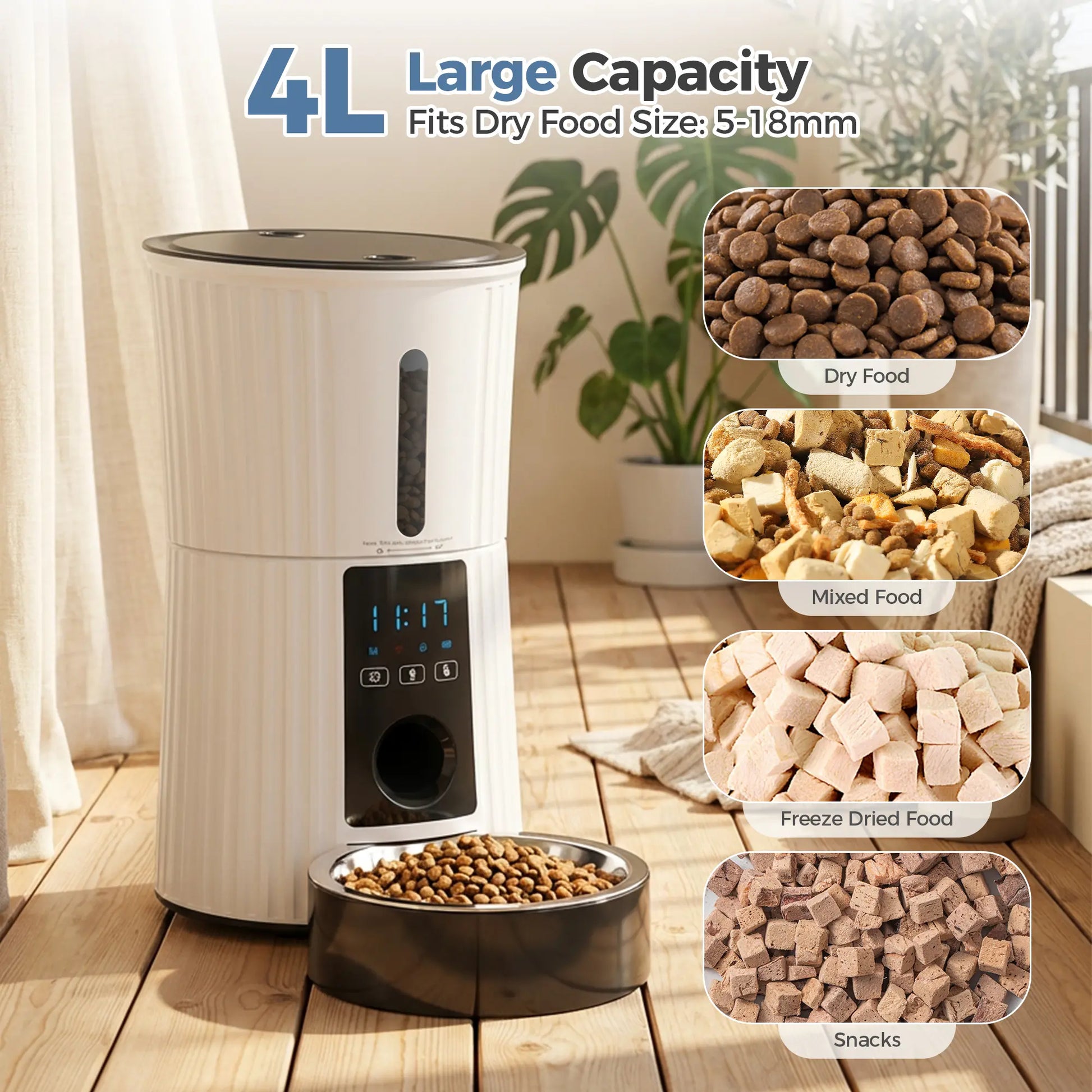 Smart WiFi Pet Feeder – 4L 🐾📱