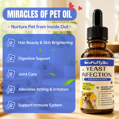 Dog Ear & Skin Relief Drops, Yeast Infection Treatment for Dogs – 60Ml | Soothes Itching, Supports Healthy Ears & Skin, Allergy Relief for Puppies & Dogs
