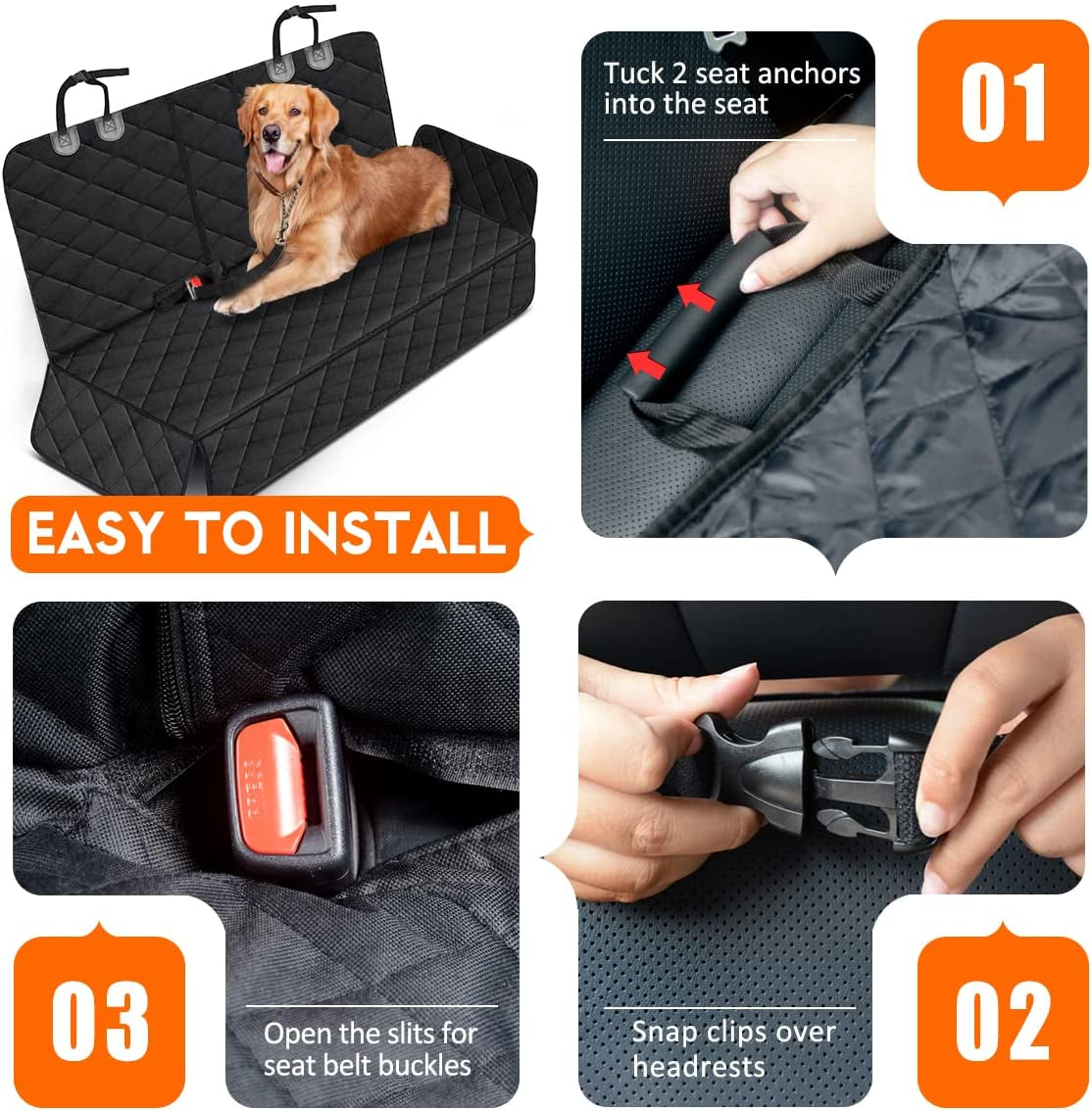 Waterproof Dog Car Seat Cover 🐾🚗