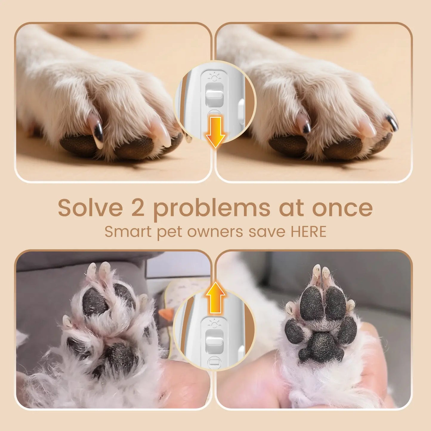 2-in-1 Pet Paw & Nail Trimmer 🐾✂️