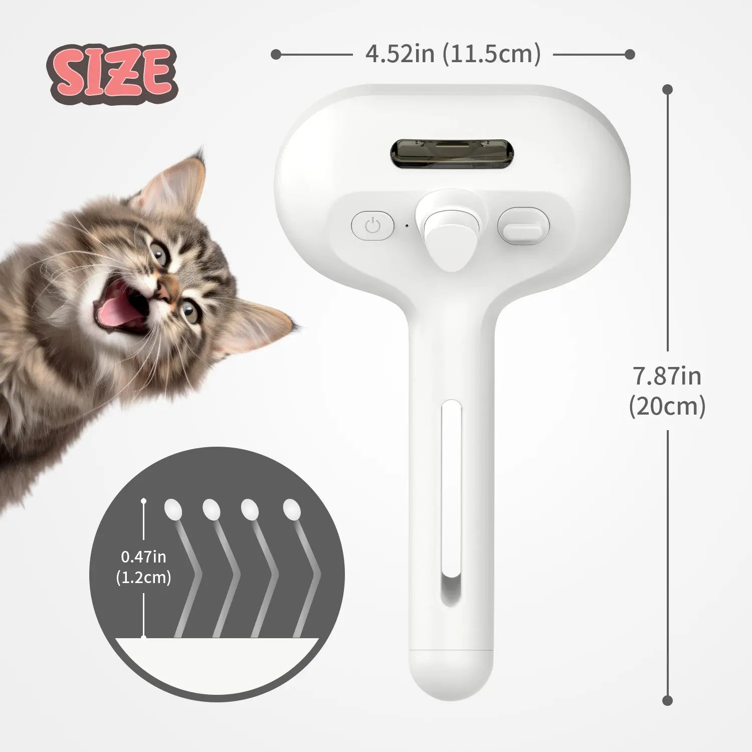 PawQuil 3-in-1 Mist Grooming Brush – One-Button Fur Removal for Cats & Dogs**