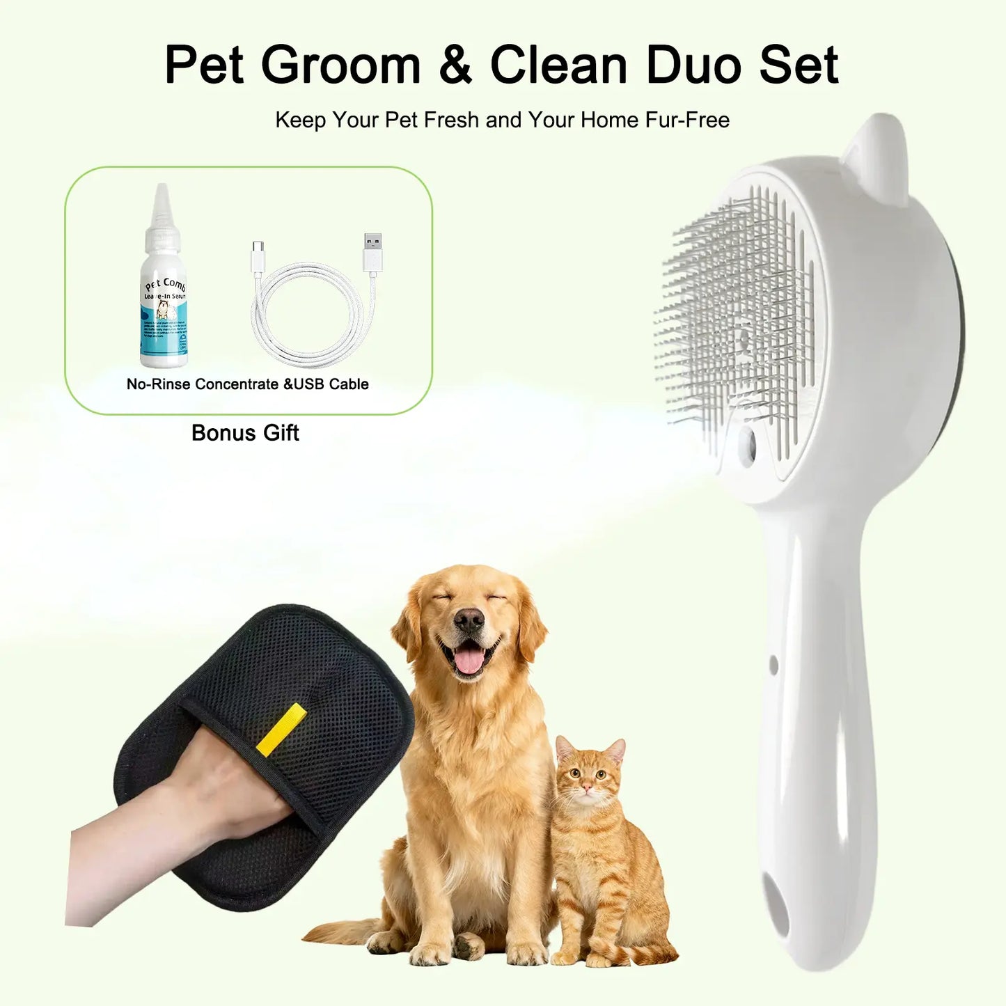 Pet Grooming & Fur Removal Kit