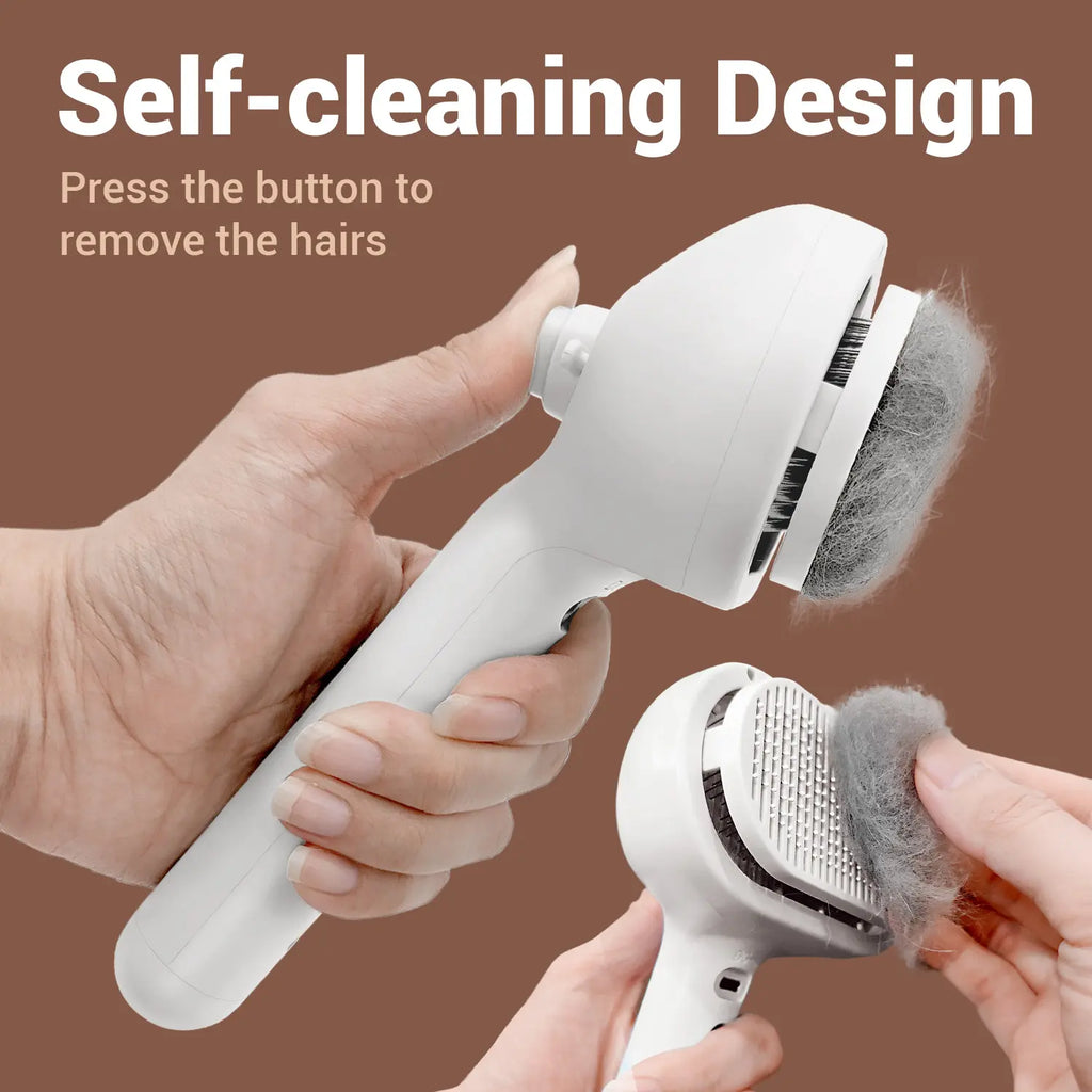 PawQuil 3-in-1 Mist Grooming Brush – One-Button Fur Removal for Cats & Dogs**