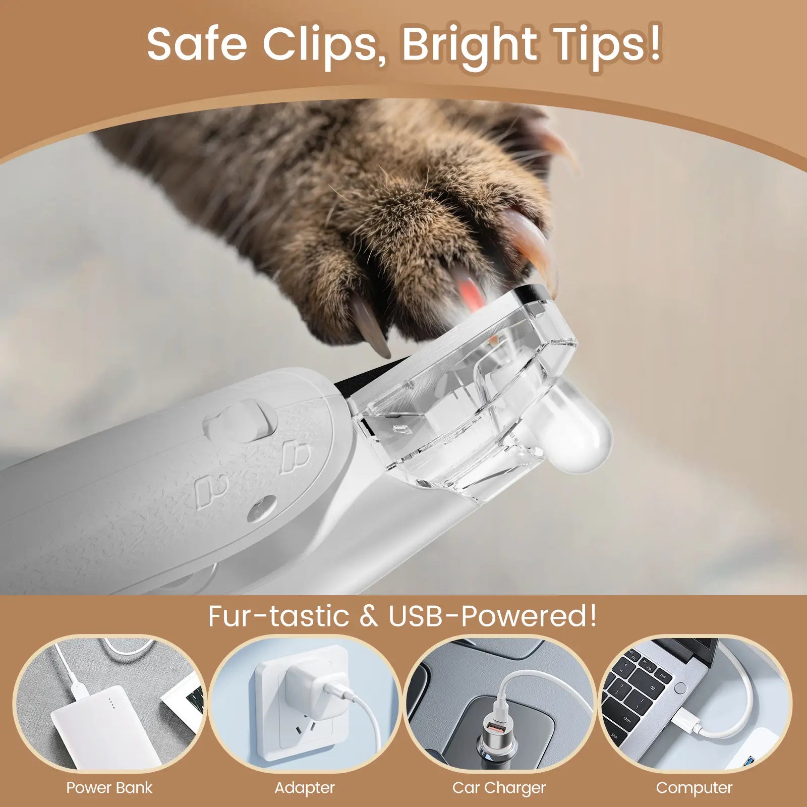 2-in-1 Pet Paw & Nail Trimmer 🐾✂️